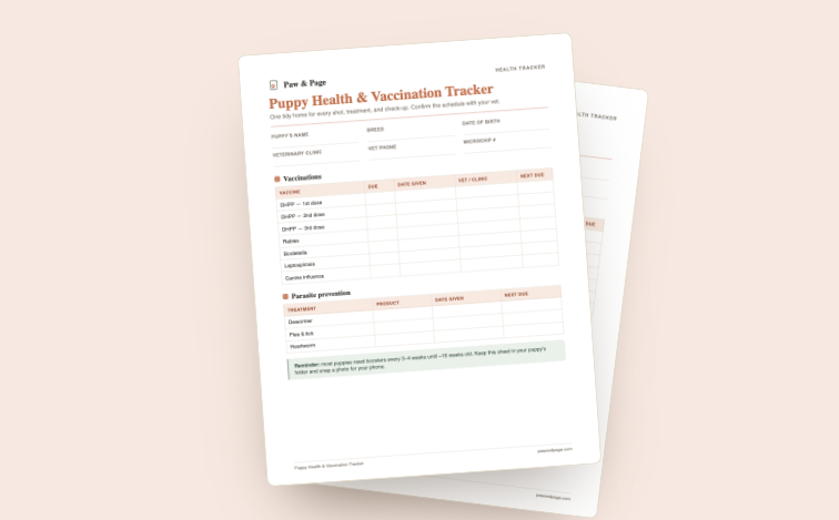 Puppy Vaccination & Health Tracker